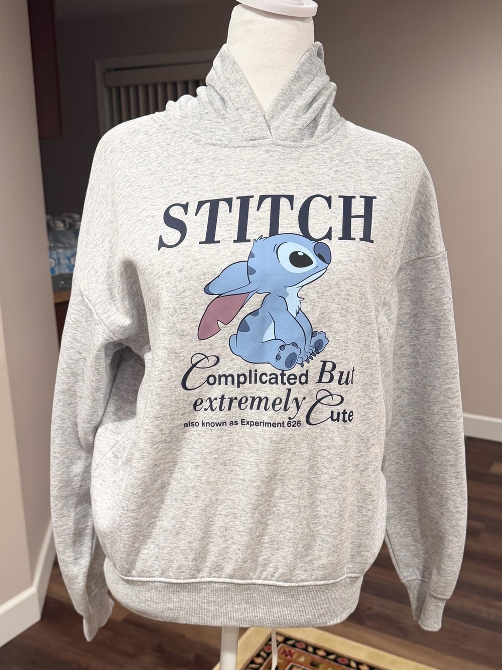 H&M Kids Stitch Graphic Fleece Sweatshirt Hoodie